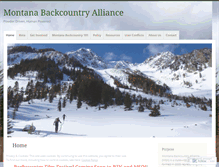 Tablet Screenshot of montanabackcountry.org